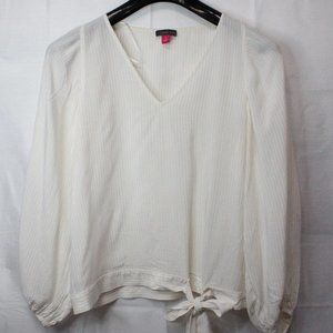 Vince Camuto Women blouse White long sleeves size Small # 96